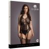 Le Désir Combinaison Grande Taille LACE SUSPENDER - Noir
